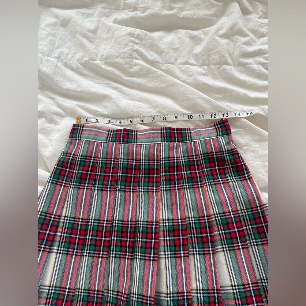 Aerie pleated plaid preppy holiday mini schoolgirl skirt | M - Picture 6 of 7